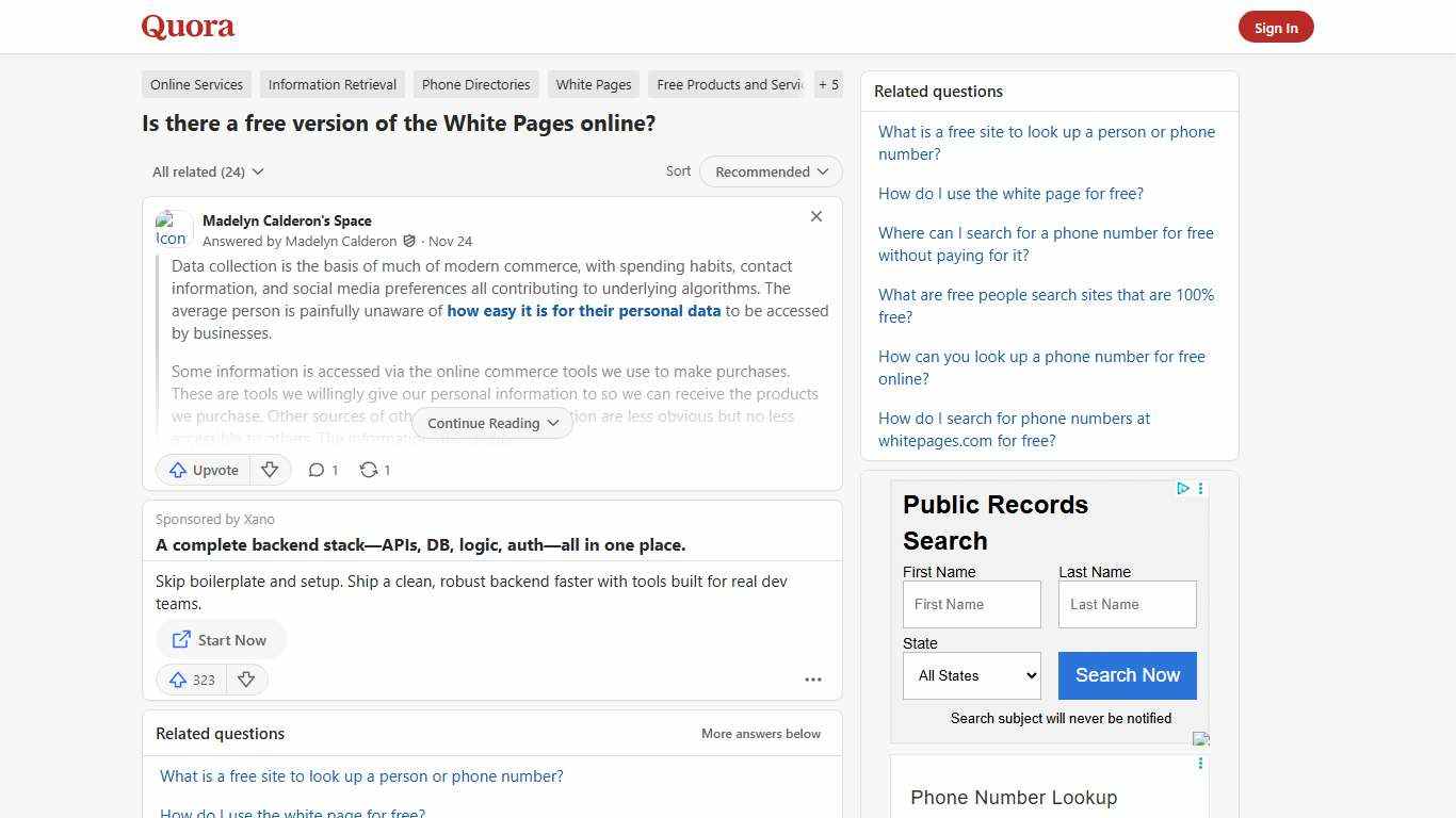 Is there a free version of the White Pages online? - Quora
